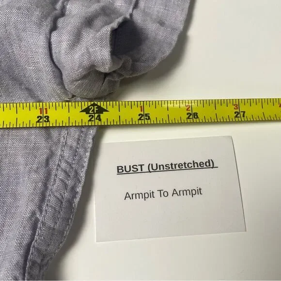 Tahari 100% Linen Short Sleeve Coastal Beachy Shirt Dress Women's Size 1X - Picture 13 of 14